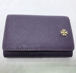 【美品】TORY BURCH トリーバーチ レザー 6連 キーケース 鍵入れ レディース　パープル　紫