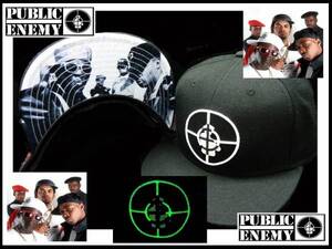 80s BBOY HIPHOP ヒップホップストリートウエアーパブリックエネミー新品 Public Enemy 　フィット 7-1/2約59.6cm