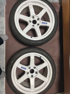 『超希少』RAYS レイズ　VOLKRACING TE37 １８インチ　9.5j 青ロゴ　当時物　２本