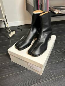 新品 Maison Martin Margiela メゾン マルタン マルジェラ TABI レザー足袋ブーツ ブラック 43