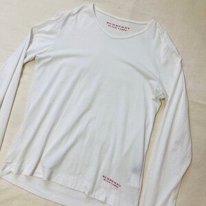 BURBERRY BLACK LABEL　ロゴ プリント　ロングスリーブ Tシャツ　ホワイト/白　2　D1P12-711-09　三陽商会