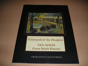 洋書・クロスステッチ・Van Gogh・ ゴッホの名画のチャートデザイン・Courtyard of the Hospital アルルの病院の中庭