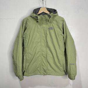 送料無料☆THE NORTH FACE☆HYVENT☆ノースフェイス☆マウンテンパーカ☆ナイロンジャケット☆ライナー付き☆グリーン系☆S☆J22