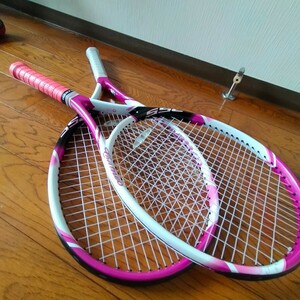 超美品　2本セット 硬式テニスラケット【ブリヂストン カルネオ255　　　　　　　(BRIDGESTONEcalneo)】