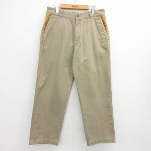 W32/古着 オービス パンツ メンズ 00s コットン ベージュ カーキ デニム spe 24may13 中古 ボトムス ロング