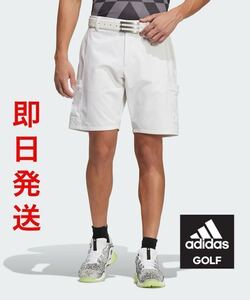 73cm即日発送/新品定価12000円/adidas Golf/アディダスゴルフ /WIND .RDY サイドポケット ショートパンツ　メンズ　ハーフパンツ/ホワイト