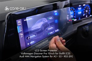 VW&AUDI用 LCDスクリーンプロテクター(CL)/Discover Pro 10inch【core OBJ】新品/CO-VSP-103C/MMI Navigation System10inch/GOLF8/A3(8Y)/