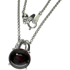 TASAKI/タサキ ロードライトガーネット 7.13ct ダイヤモンド 0.03ct ネックレス K18WGホワイトゴールド 7.7g 45cm レディース