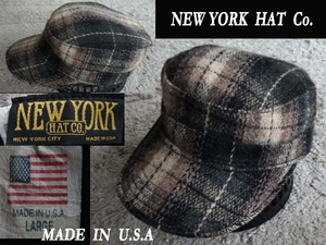 新品未使用 USAアメリカ製 NEWYORK hatツィード平天 workワークcap ニューヨークハット VINTAGE　ラルフ RL ビンテージ model エンジニアド