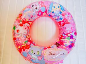 ②サンリオ ジュエルペット 60cm 浮き輪 空気ビニール 空ビ ピンク うきわ ルビーちゃん inflatable Jewelpet PoolToys SwimRing PoolFloat