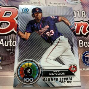 2018 bowman nick Gordon top100