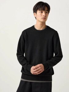 ☆送料無料☆UNIQLO メンズ カシミヤクルーネックセーター BLACK Mサイズ 新品未使用品 ブラック 黒 ユニクロ