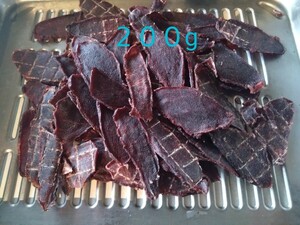 新鮮、日本鹿、鹿肉ジャーキー、200g(100gが2個)送料無料