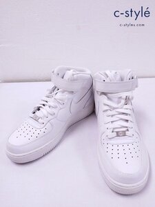 N171b [人気] NIKE ナイキ スニーカー 27.5cm ホワイト エア フォース 1 MID ‘07 CW2289-111 ハイカット | シューズ G