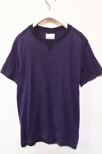 16SS TAKAHIRO MIYASHITA The Soloist Tee size 44 ソロイスト ボーダー Tシャツ カットソー 紫×黒