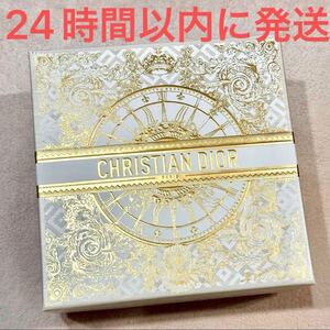 新品未使用☆Christian Dior ディオール 2024 ホリデー限定 ギフトボックス 大サイズ ゴールド ホワイト 金 メッセージカード付き