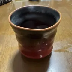 確認用！！黒と赤のグラデーション 湯飲み 陶器製