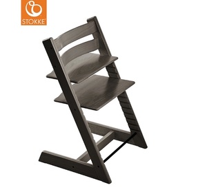 STOKKE Tripp Trapp Chair ヘイジーグレー ベビーセット付き 高さ調整チェア ストッケ トリップトラップ チェア 子供椅子 ベビーチェア