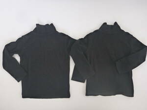 2枚セット　UNIQLO ユニクロ★黒　ブラック　フリース　タートル　120