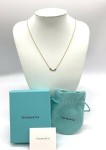 TIFFANY &Co スマイル ネックレス 750 重さ約2.3g 全長約44cm ブランドジュエリー