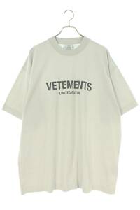 ヴェトモン VETEMENTS 23SS UE63TR700X サイズ:XL フロントロゴTシャツ 新古品 FK04