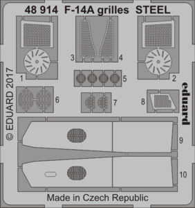 エデュアルド(48914) 1/48 F-14A グリル スチール用エッチングパーツ(タミヤ用)