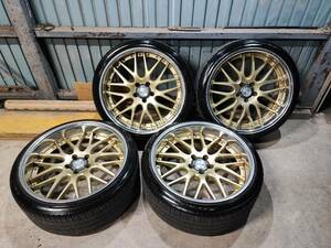 【希少サイズ】深リム Work LANVEC LM1 20インチ 8.5j+0 9.5j-1 114.3 5h+サマータイヤ 225/35R20 235/35R20 4本セット