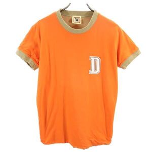 ディーゼル 半袖 リバーシブル Tシャツ M ベージュ×オレンジ DIESEL メンズ