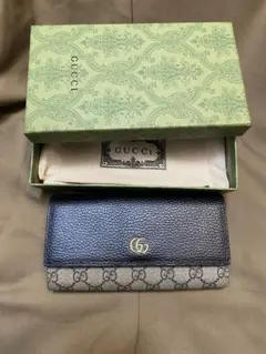 GUCCI グッチ GGマーモント コンチネンタルウォレット 長財布 中古