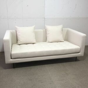 2■未使用 展示品 藤栄 FIS 2人掛けソファ sofa_01 2Pソファ アームソファ ホワイト 再生スポンジ 定10.3万 検)アクタス 北欧 カリモク