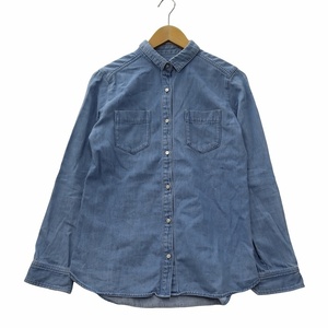 アンタイトル UNTITLED 長袖 ウォッシュ加工 ポケット デニムシャツ 2(M) SKY BLUE(スカイブルー) 春秋 レディース