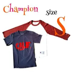 ♣【2点セット】 Champion ☆ Tシャツ 七分袖 S 綿100%