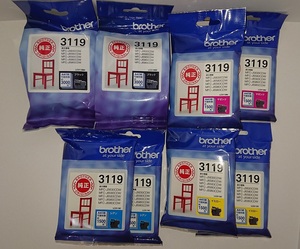 未使用　ブラザー brother 純正 インクカートリッジ LC3119 4色セット(LC3119-4pk)×2　各色2個 未開封 送料無料