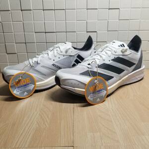 送料無料・新品未使用！！ アディダス adidas ランニングシューズ スニーカー / ADIZERO JAPAN 7 WIDE / 白 定価15400円 23.5ｃｍ