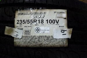 【☆A-2】格安 ヨコハマタイヤ　　GEOLANDAR SUV G055　235/55R18　2019年製造　 １本のみ