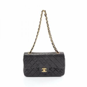 シャネル マトラッセ Wフラップ ブランドオフ CHANEL ラムスキン（羊革） ショルダーバッグ ラムスキン 中古 レディース