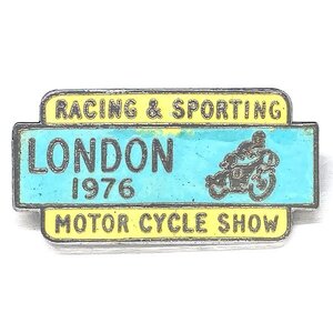 １９７６ レーシング ＆ スポーティング モーターサイクル ショー ビンテージ ピンバッジ 1976 MOTORCYCLE SHOW Vintage Pin