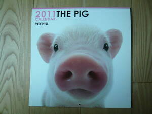 Ａrtlist Ｃｏｌｌｅｃｔｉｏｎ THE ＰＩＧ 2011 ＣＡＲＥＮＤＥＲ サイズ29.5ｘ29.5センチ　かわいい豚ちゃん 額装