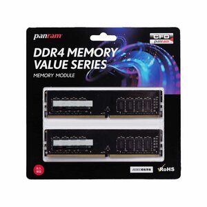 【中古】シー・エフ・デー販売 CFD販売 Panram デスクトップPC用 メモリ DDR4-2666 (PC4-21300) 8GB×2枚 288