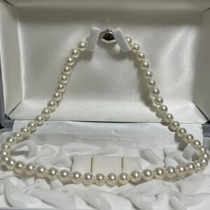 オーロラ花珠 7.5-8.0mm アコヤ真珠 ネックレス パール SILVER pearl 大珠 本真珠 あこや アクセサリー 鑑別書欠品