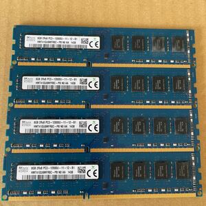 (20T)SK hynix 8GB 2Rx8 PC3-12800U 4枚セット