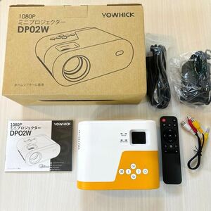 YOWHICKプロジェクター 超小型 13000LM【ネイティブ1080P 】4K 台形補正 フルHD高輝度 HiFiスピーカー スマホ/PC/ゲーム機/DVDプレイヤー