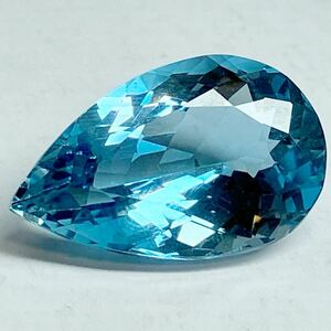 ［天然ブルートパーズ11.337ct］U 約17.1×10.1mmルース 裸石 宝石 ジュエリー blue topaz jewelry 