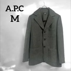 A.P.C アーペーセー【M】グレー　ヘリンボーン　ツイードジャケット　フランス