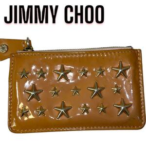 JIMMY CHOO スタッズ コインケース 小銭入れ キャメル 袋・箱付き