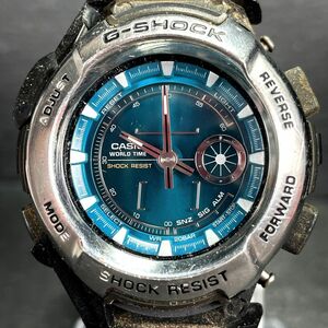CASIO カシオ G-SHOCK ジーショック G-610-3A 腕時計 アナデジ クオーツ 多機能 カレンダー ブルー文字盤 ラバーベルト ブラック ラウンド