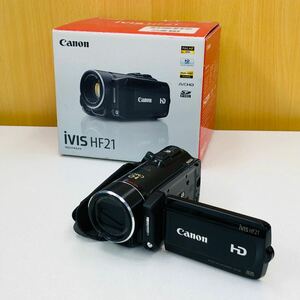 Canon iVIS HF21 HDビデオカメラ 通電ok 箱付き B6