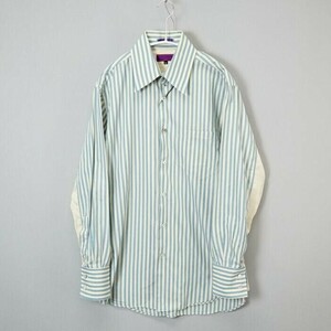 GE8350//*ポールスミス/Paul Smith*メンズM/バニーロジャーコレクション/BUNNY ROGER COLLECTION/ロンドンストライプ柄/長袖シャツ