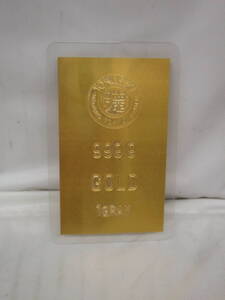 T10-179 徳力 TOKURIKI 純金 999.9 1g カード　GOLD 1GRAM ラミネート 