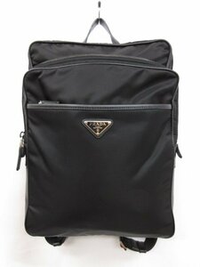 【プラダ PRADA】 2VZ063 ナイロン×サフィアーノレザー リュック バックパック (メンズ) ブラック □5MG2770□